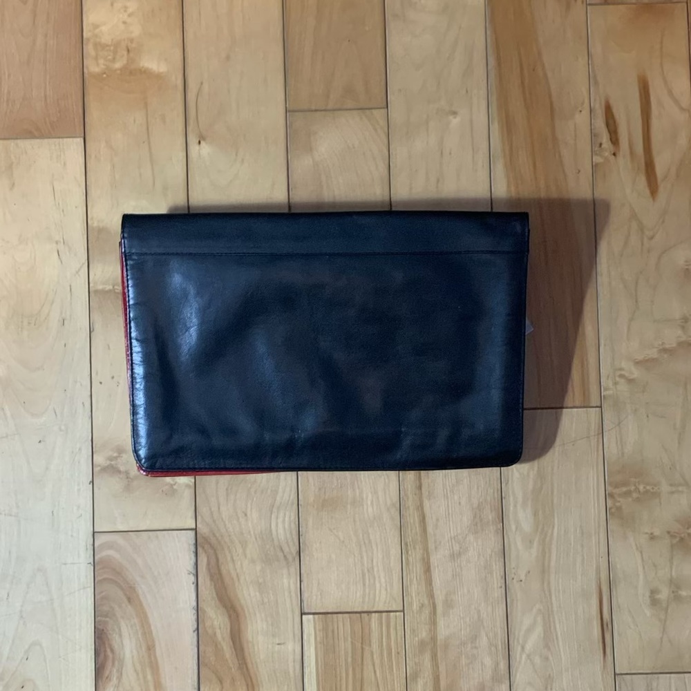 Vintage Leather clutch - from Brazil - Jacaranda brand - Picture 2 of 6